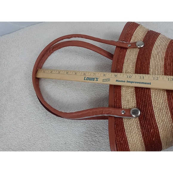 Vintage Fashion Straw Handbag Woven Rattan Top Handle‎ Bag Small Wicker Purse - Picture 9 of 11
